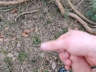 jerking off in forest